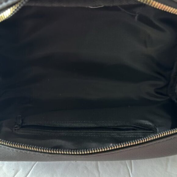 OCS Design Cow Large Cosmetic Bag Pouch Black Top Double zip closure & handle - Picture 12 of 16